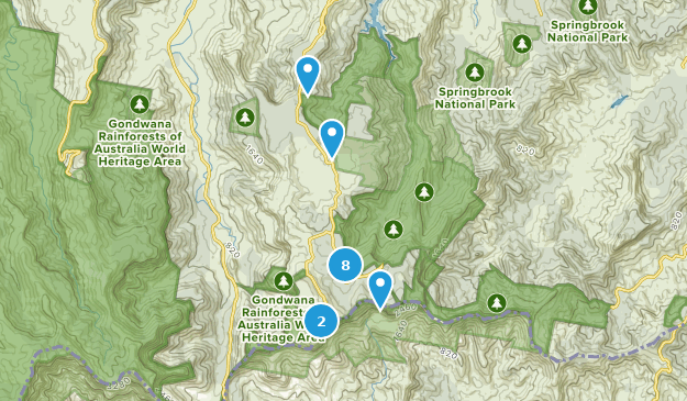 Springbrook, Queensland Map