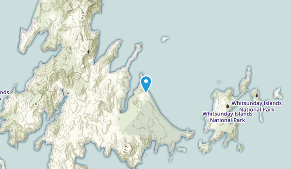 Whitsunday Island, Queensland Map
