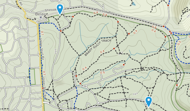 Belair, Australia Meridional Map