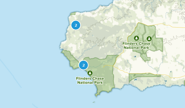Flinders Chase, Australie-Méridionale Map