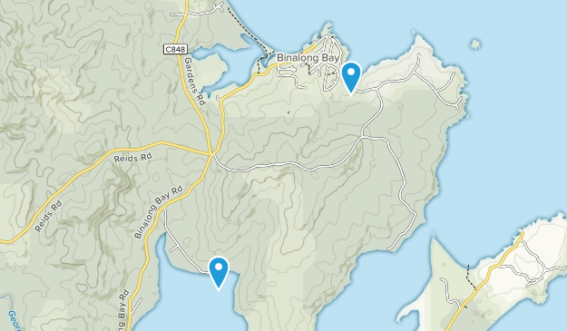 Binalong Bay, Tasmanie Map