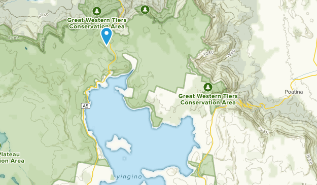 Central Plateau, Tasmanie Map