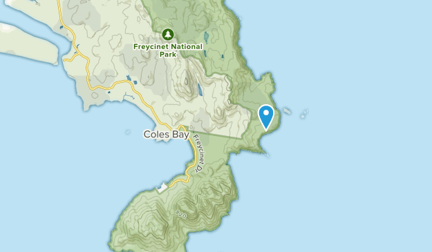 Coles Bay, Tasmania Map