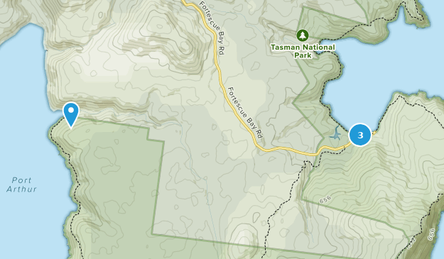 Fortescue, Tasmania Map