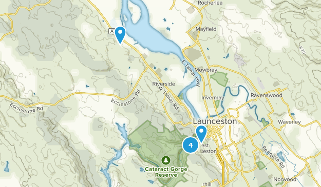 Launceston, Tasmanie Map