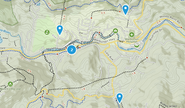 Warburton, Victoria Map