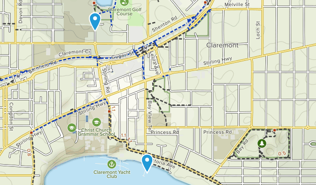 Claremont, Western Australia Map