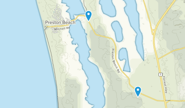 Preston Beach, Australie-Occidentale Map