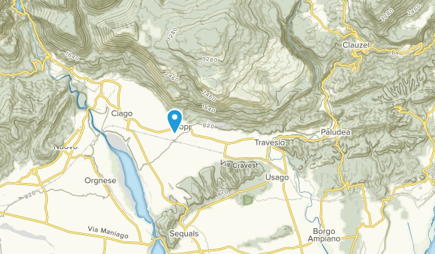 Travesio, PN Map