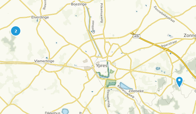 Ieper, Provincia de Flandes Occidental Map