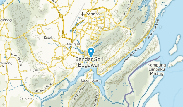 Bandar Seri Begawan, Brunei and Muara Map