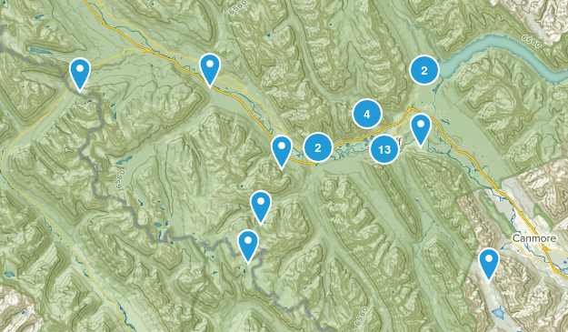 Banff, Alberta Map
