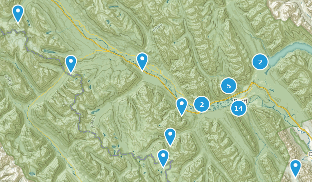 Banff, Alberta Map