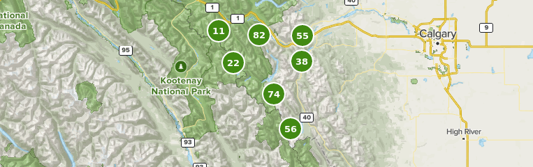 Trail Map of Canmore, Alberta
