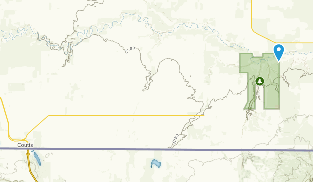 Coutts, Alberta Map