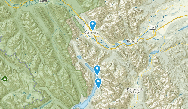 Dead Man's Flats, Alberta Map