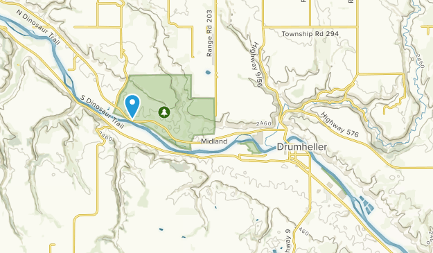 Drumheller, Alberta Map