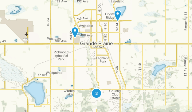 Grande Prairie, Alberta Map