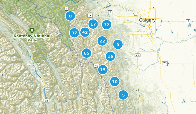 district d'amélioration de Kananaskis, Alberta Map