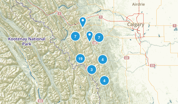 Kananaskis Improvement District, Alberta Map