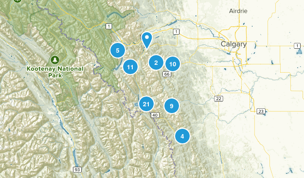 Kananaskis Improvement District, Alberta Map