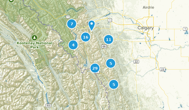 Kananaskis Improvement District, Alberta Map