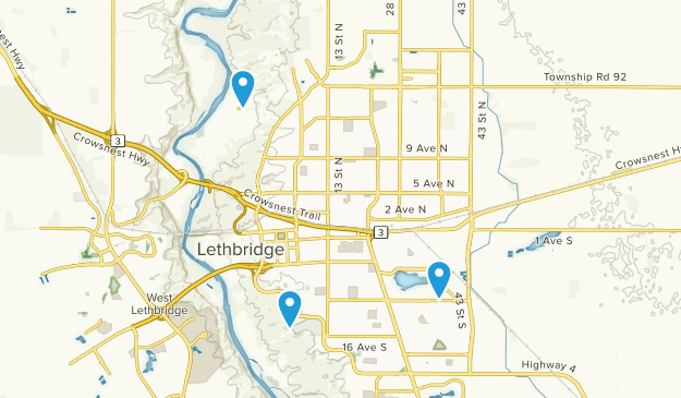 Lethbridge, Alberta Map