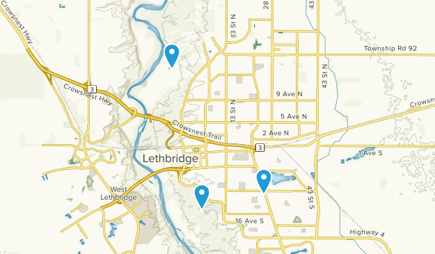 Lethbridge, Alberta Map