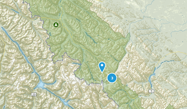 Saskatchewan River Crossing, Alberta Map