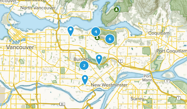 Burnaby, British Columbia Map