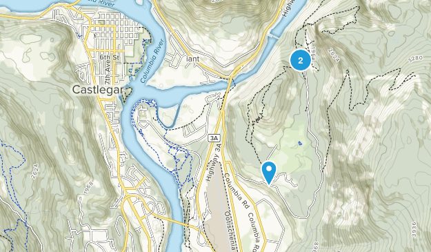 Castlegar, British Columbia Map
