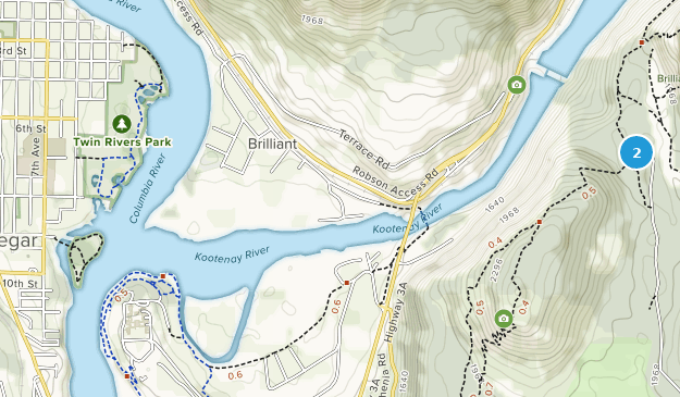 Castlegar, British Columbia Map