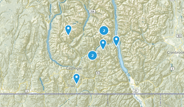 Central Kootenay E, Colombie-Britannique Map