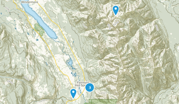 Columbia Lake 3, Colombie-Britannique Map