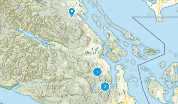 district régional de Cowichan Valley, Columbia Británica Map