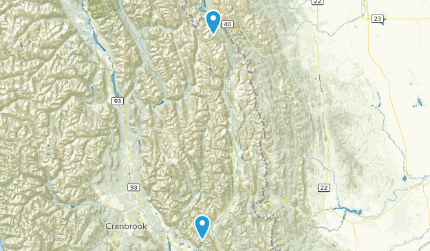 East Kootenay A, British Columbia Map