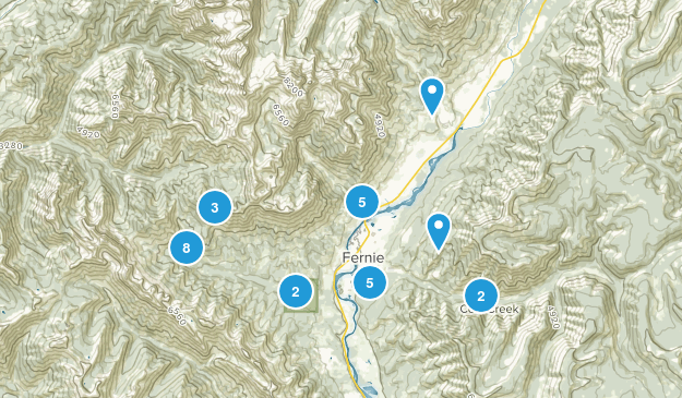 Fernie, British Columbia Map