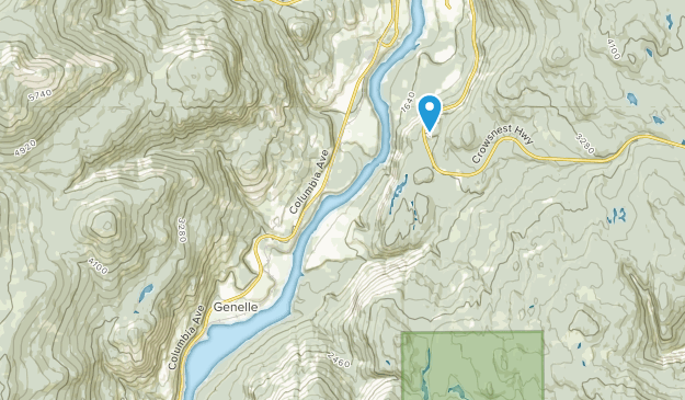 Genelle, British Columbia Map