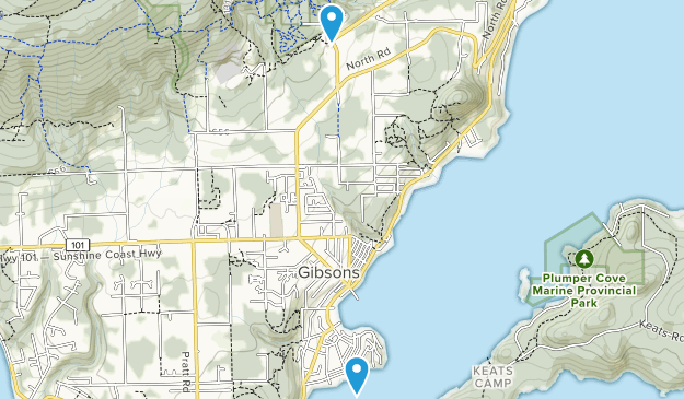 Gibsons, Colombie-Britannique Map