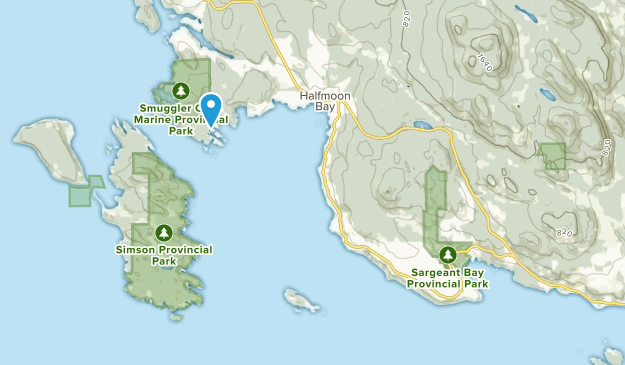 Halfmoon Bay, British Columbia Map