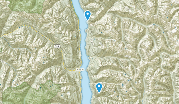 Kaslo, British Columbia Map