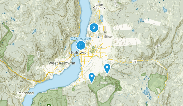 Kelowna, British Columbia Map