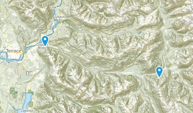 Kitimat-Stikine E, British Columbia Map