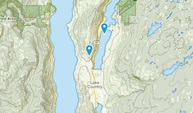 Lake Country, Columbia Británica Map