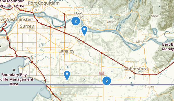 Langley Twp, British Columbia Map