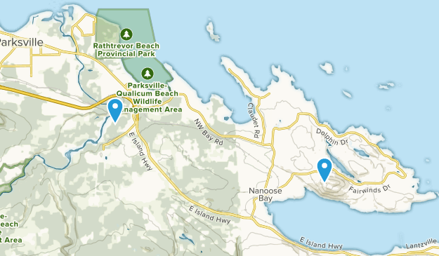 Nanaimo E, Columbia Británica Map