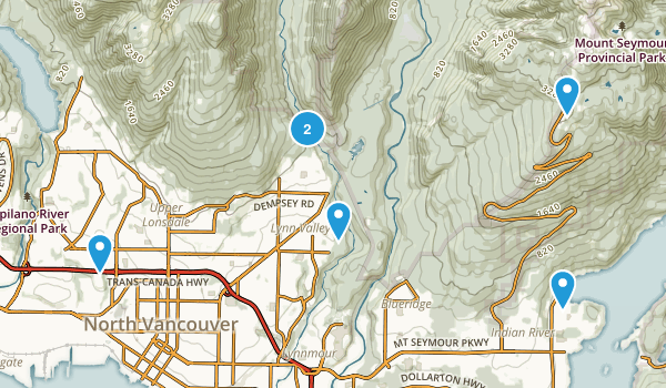 North Vancouver, British Columbia Map