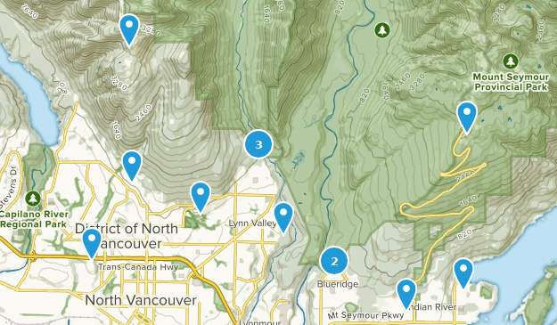 North Vancouver, British Columbia Map