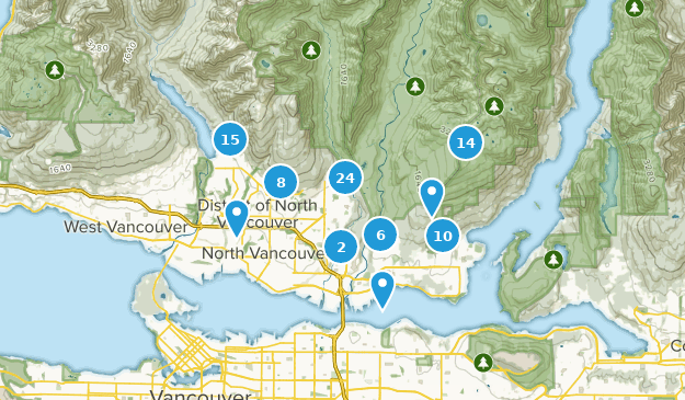 North Vancouver, British Columbia Map