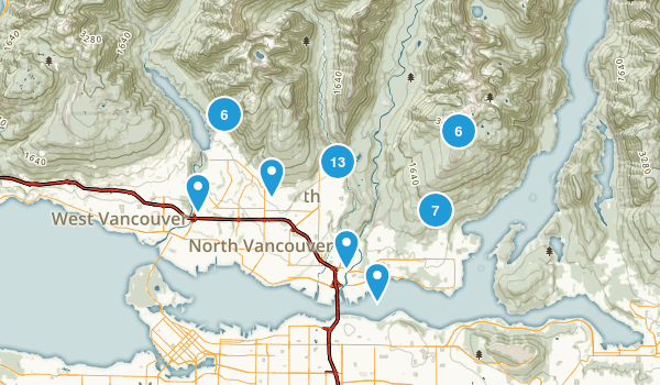 North Vancouver District, British Columbia Map